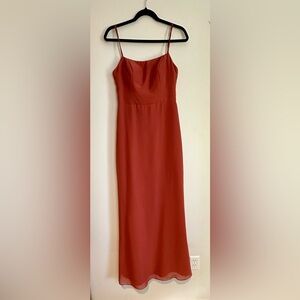 Azazie Elegant Terracotta Bridesmaid Dress Size 4